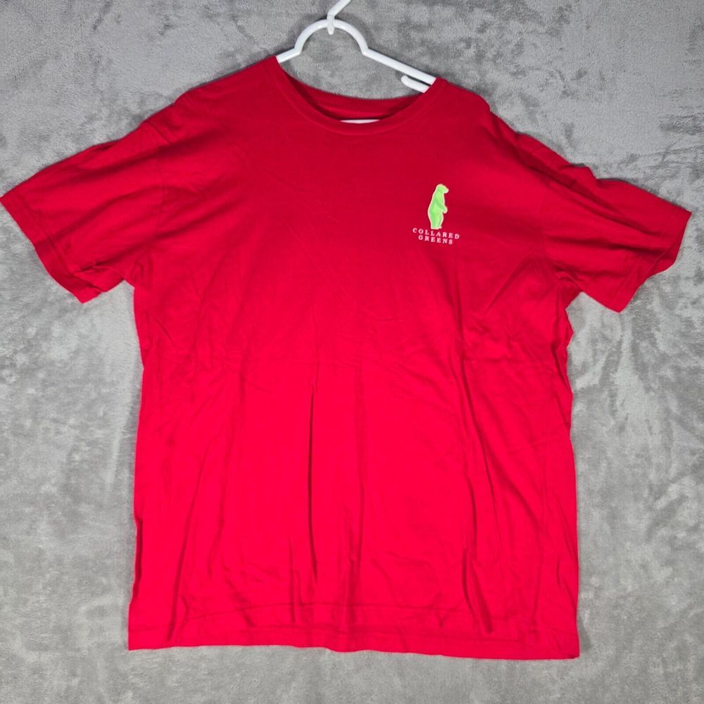 Collared Greens Shirt Mens XL Boating Boat Lake River Beach Red‎ Short Sleeve